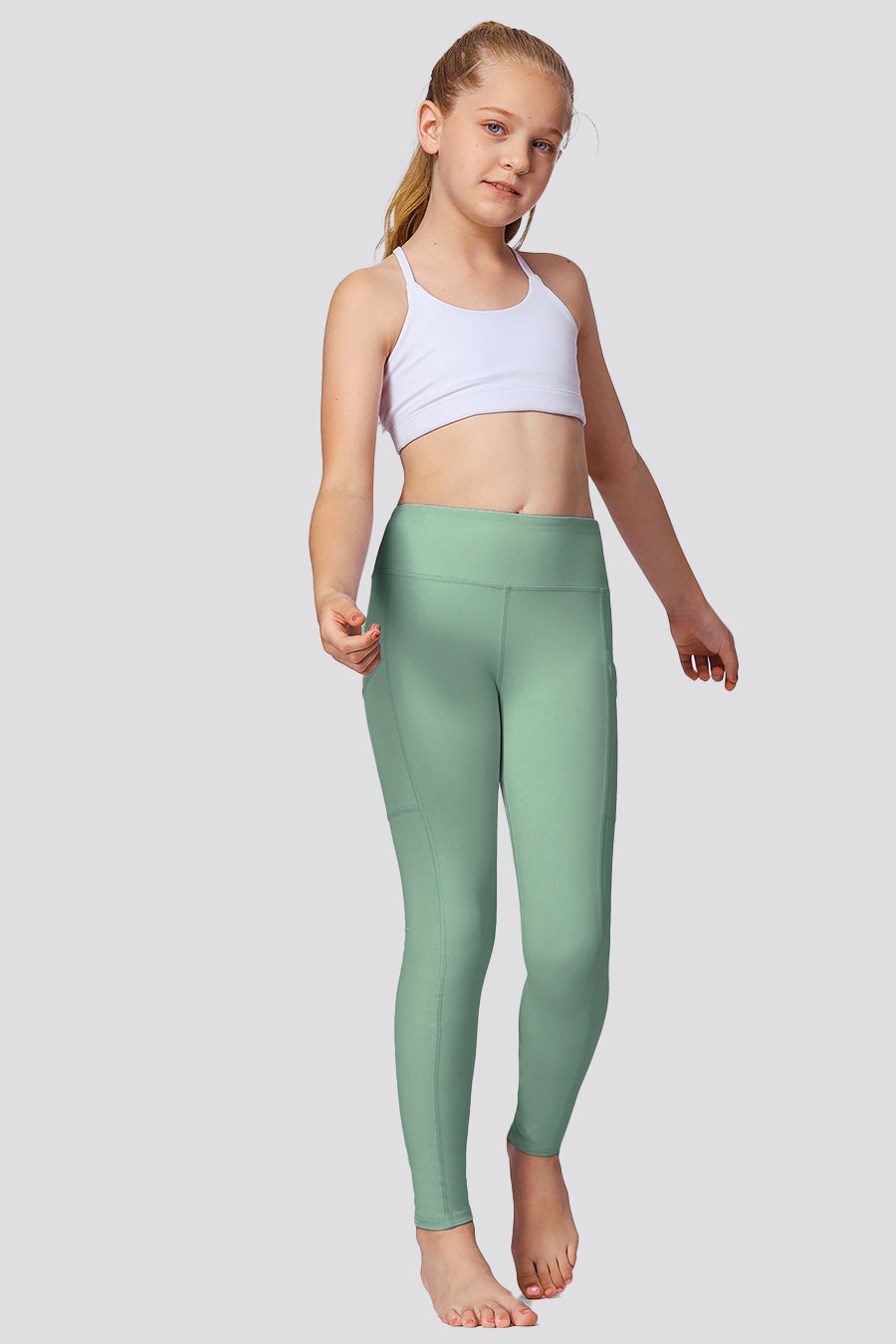 Girls leggings Green