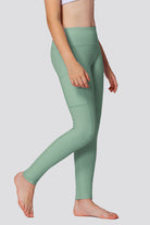 Girls leggings Green side view