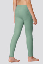 Girls leggings Green back view