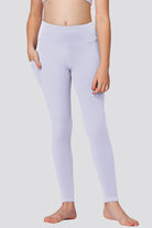 Girls leggings Lavender front view