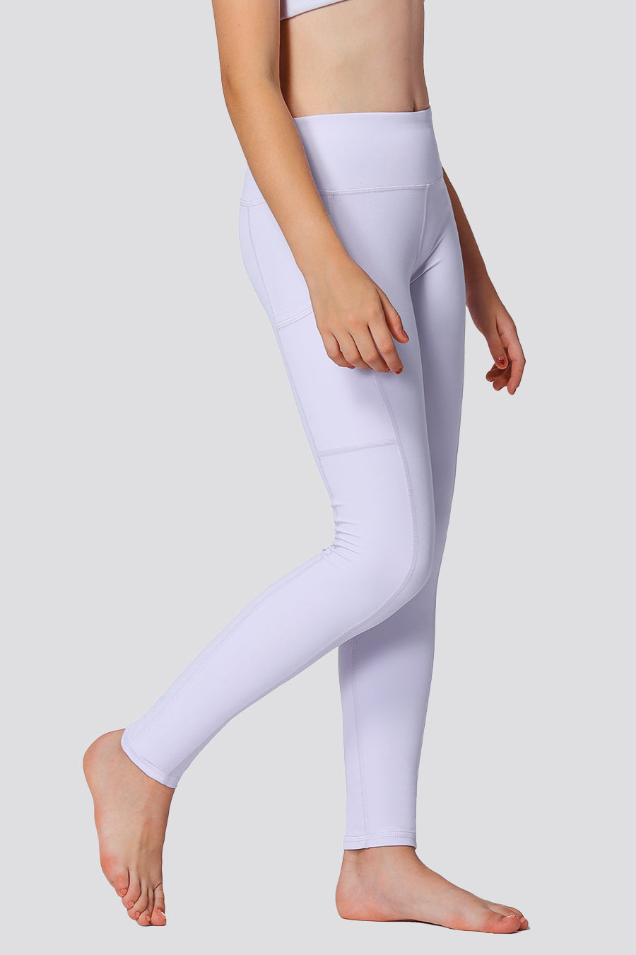 Girls leggings Lavender side view