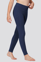 Girls leggings Midnight Blue side view