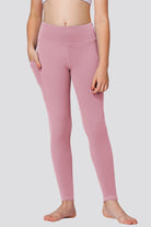 Girls leggings Pink front view