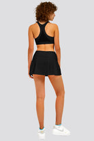 pleated tennis skirt black back