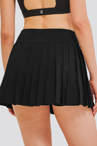 Black tennis skirt back view