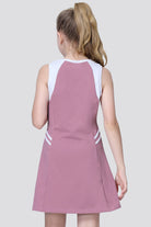 girls golf dress Dusty Rose back view