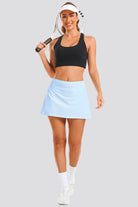 Light Blue women tennis skirt front view