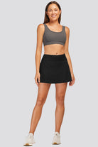 Black women tennis skirt front view