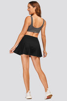 Black women tennis skirt back view