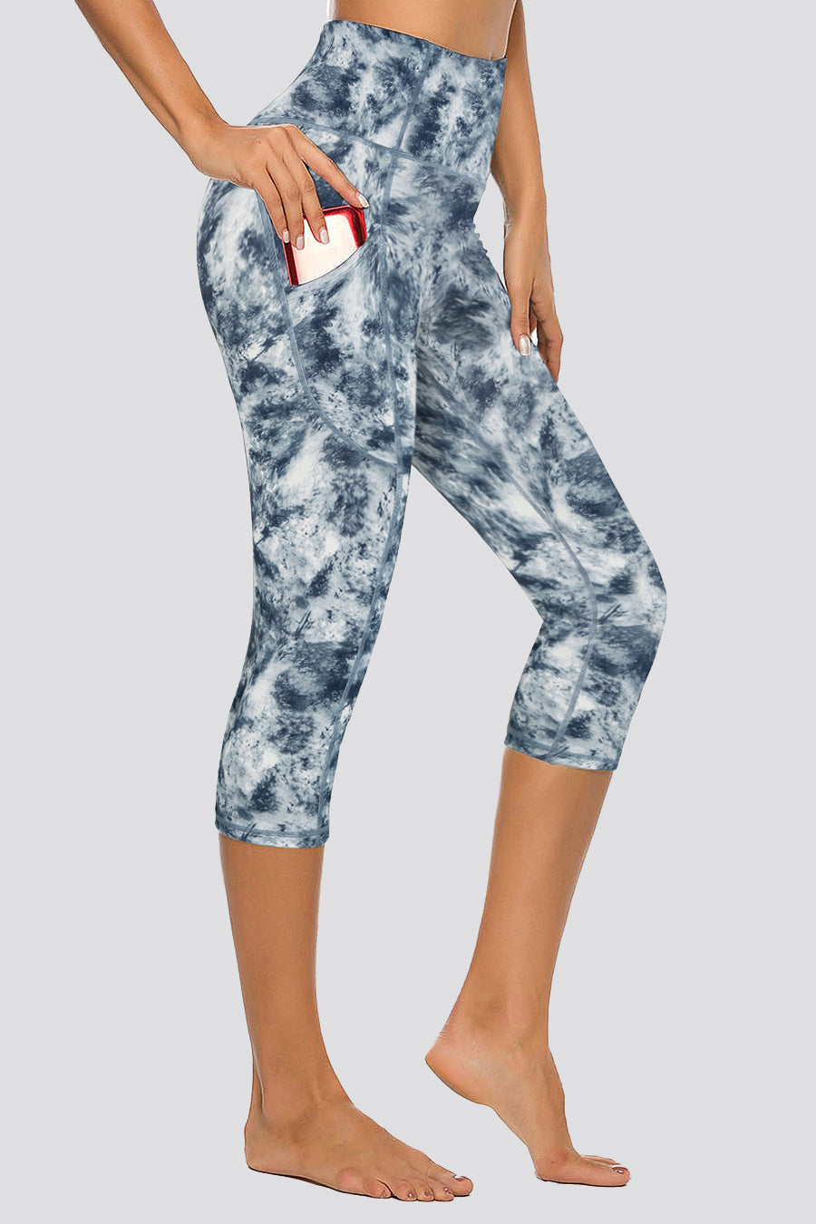 capri leggings Tide Dye White side view