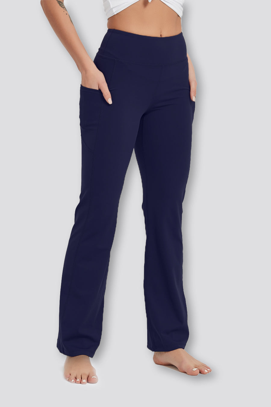 Women Bootcut Leggings Navy