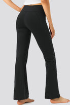 yoga flare pants black back