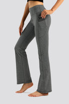 yoga flare pants Light Hemp Gray side